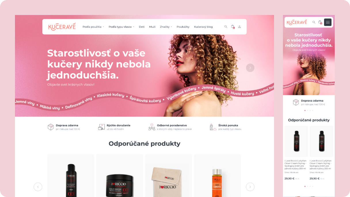 Main image of the kucerave.sk online store